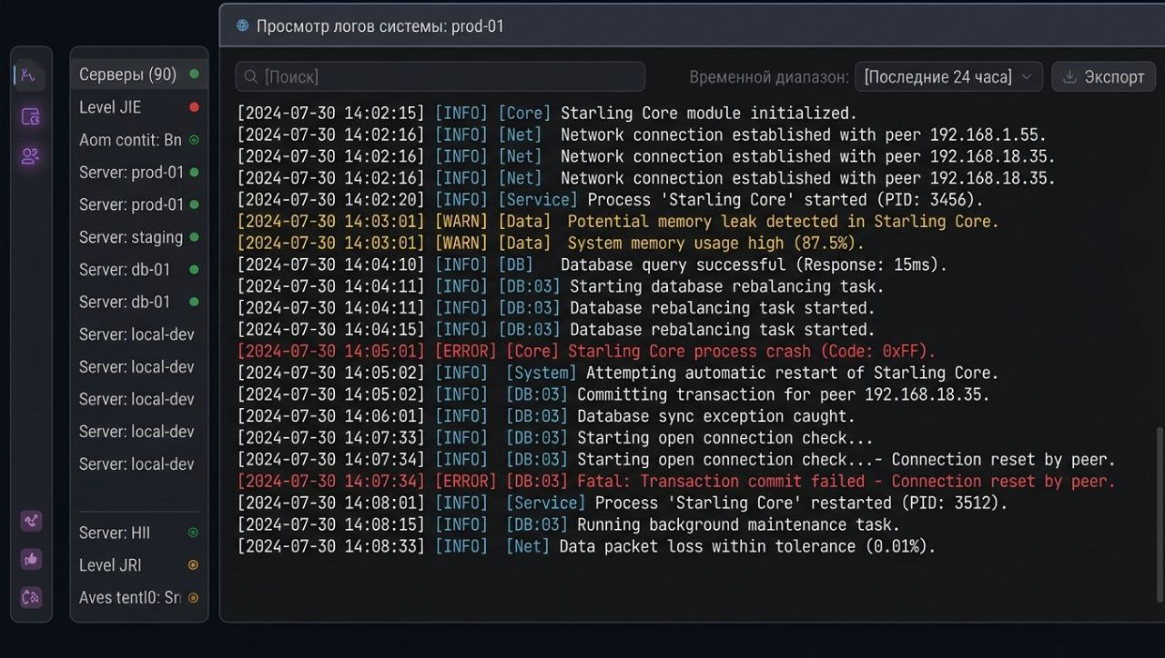 Starling-Net: Мониторинг кластера